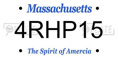 4RHP15 Massachusetts License Plate