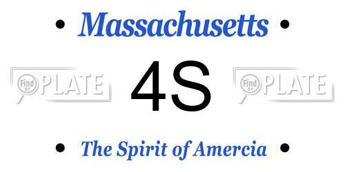 4S Massachusetts License Plate