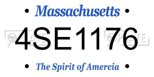 4SE1176 Massachusetts License Plate