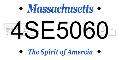 4SE5060 Massachusetts License Plate