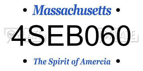 4SEB060 Massachusetts License Plate