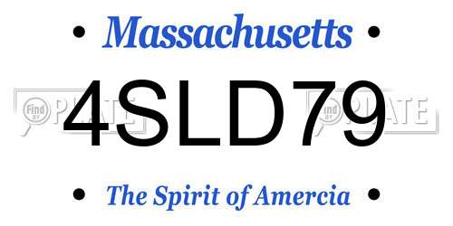 4SLD79 Massachusetts License Plate