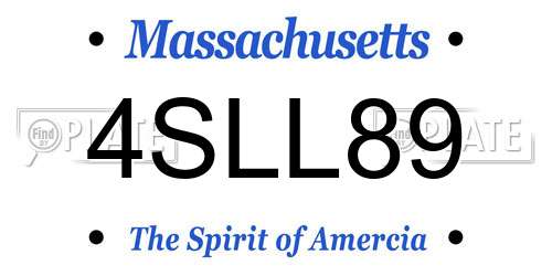 4SLL89 Massachusetts License Plate