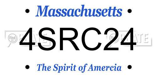 4SRC24 Massachusetts License Plate