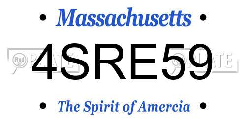4SRE59 Massachusetts License Plate