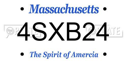 4SXB24 Massachusetts License Plate