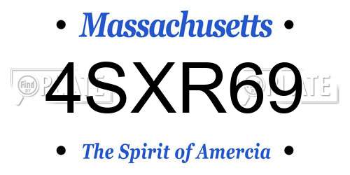 4SXR69 Massachusetts License Plate