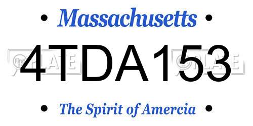 4TDA153 Massachusetts License Plate