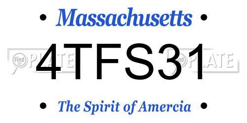 4TFS31 Massachusetts License Plate