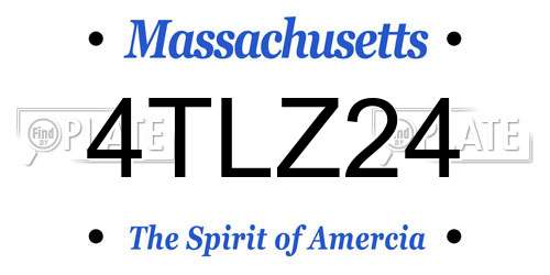 4TLZ24 Massachusetts License Plate