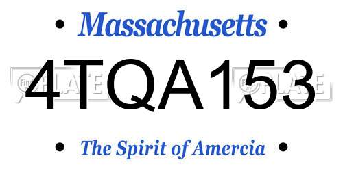 4TQA153 Massachusetts License Plate