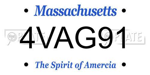 4VAG91 Massachusetts License Plate