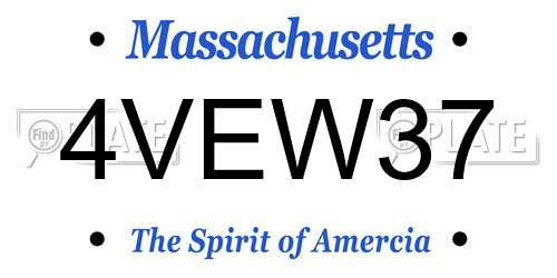 4VEW37 Massachusetts License Plate