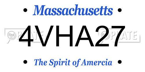 4VHA27 Massachusetts License Plate