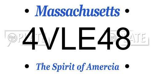 4VLE48 Massachusetts License Plate