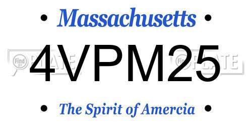4VPM25 Massachusetts License Plate
