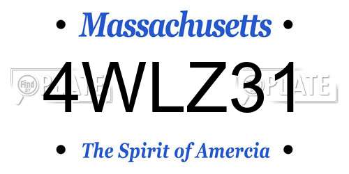 4WLZ31 Massachusetts License Plate