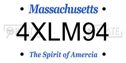 4XLM94 Massachusetts License Plate