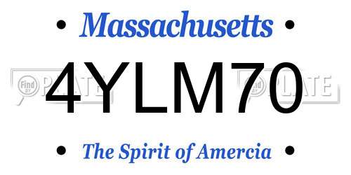 4YLM70 Massachusetts License Plate