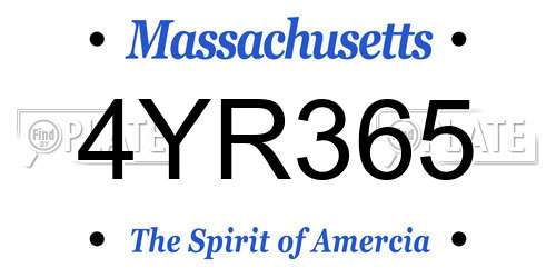 4YR365 Massachusetts License Plate