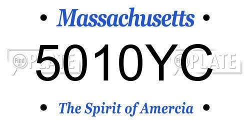 5010YC Massachusetts License Plate