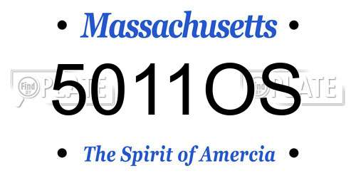 5011OS Massachusetts License Plate
