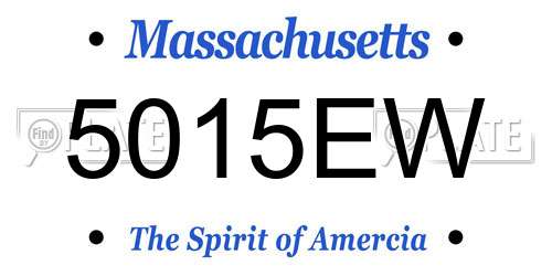 5015EW Massachusetts License Plate