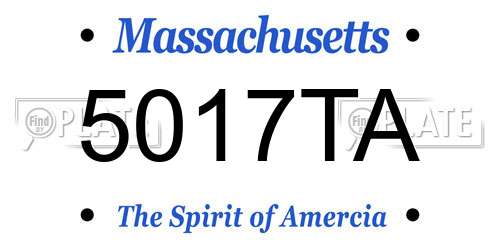 5017TA Massachusetts License Plate
