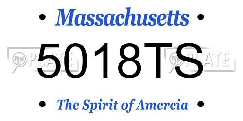 5018TS Massachusetts License Plate