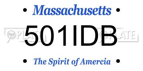 501IDB Massachusetts License Plate