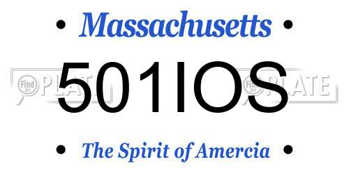 501IOS Massachusetts License Plate