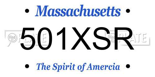 501XSR Massachusetts License Plate