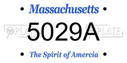 5029A Massachusetts License Plate
