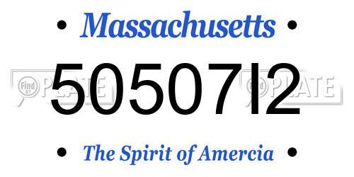 50507I2 Massachusetts License Plate