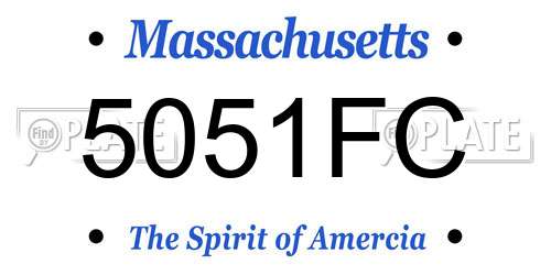 5051FC Massachusetts License Plate