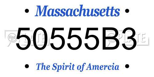 50555B3 Massachusetts License Plate