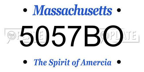 5057BO Massachusetts License Plate