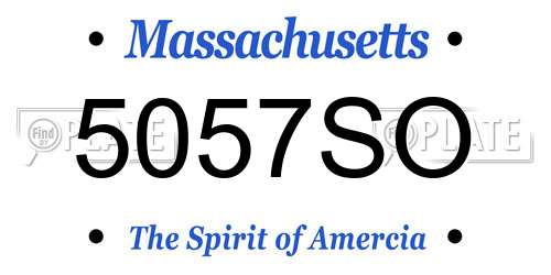 5057SO Massachusetts License Plate