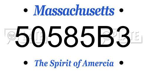 50585B3 Massachusetts License Plate