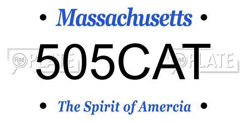 505CAT Massachusetts License Plate