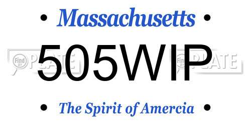 505WIP Massachusetts License Plate