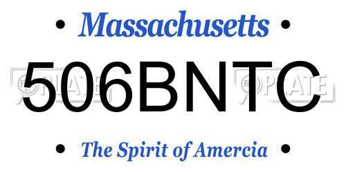 506BNTC Massachusetts License Plate