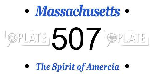 507 Massachusetts License Plate