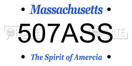 507ASS Massachusetts License Plate