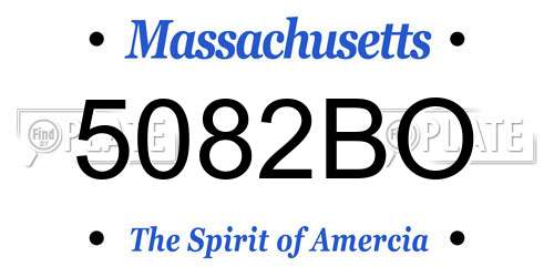 5082BO Massachusetts License Plate