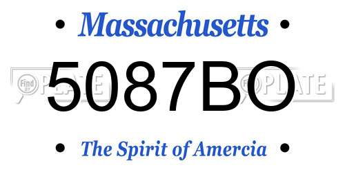 5087BO Massachusetts License Plate