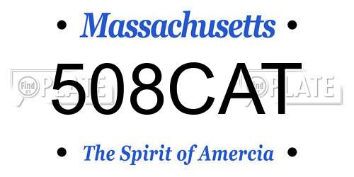 508CAT Massachusetts License Plate