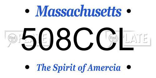 508CCL Massachusetts License Plate