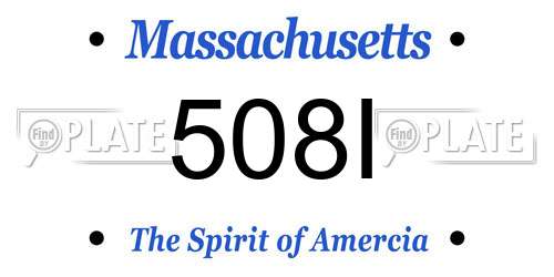 508I Massachusetts License Plate