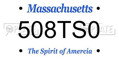 508TS0 Massachusetts License Plate